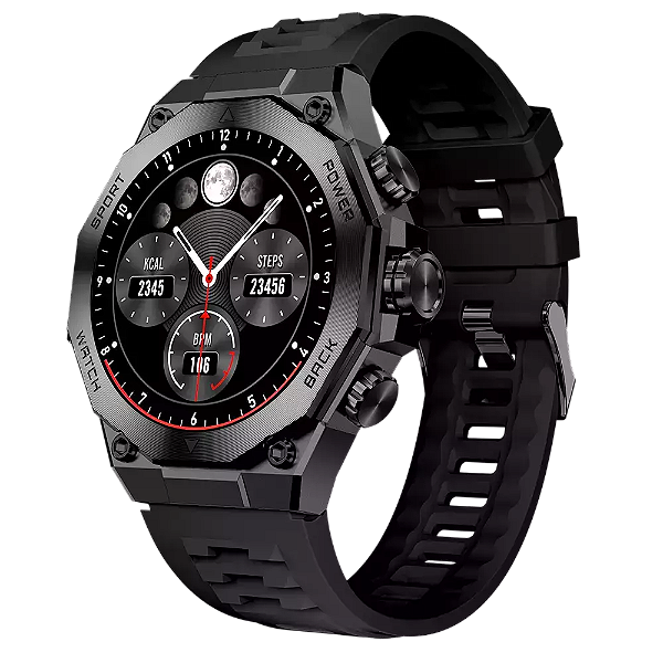 Smartwatch Aura Energy Two 46mm + 2 Pulseiras: Faz Chamadas, Recebe Notificações e Monitora Seus Treinos Diários