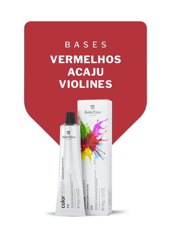 COLORAÇÃO CREME COLOR DI FIORI - BASES VERMELHOS + ACAJU + VIOLINES