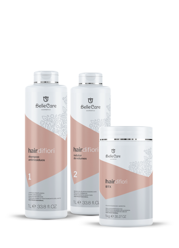 KIT PROFISSIONAL SHAMPOO 1L + REDUTOR 1L + BTX 1KG HAIR DI FIORI