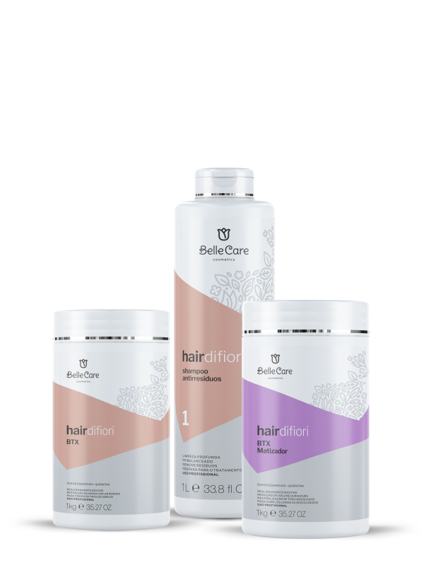 KIT PROFISSIONAL SHAMPOO 1L + BTX 1KG + BTX MATIZADOR 1KG HAIR DI FIORI