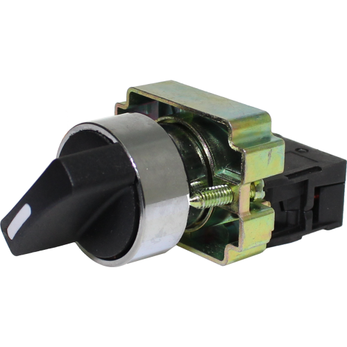 Chave Seletora Metálica KNOB Curto 2 Posições com Retorno 90° - 1NA - M20SCR3-B-1A - Metaltex