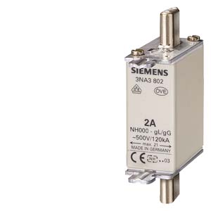 Fusível NH T.000 32A 500VCA - 3NA3812 - Siemens