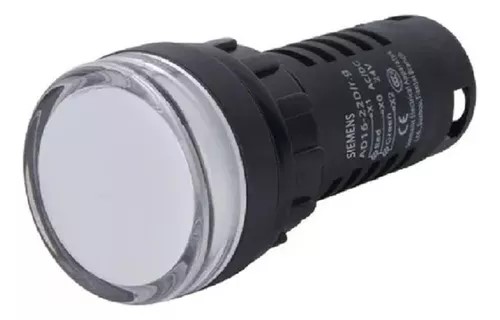Luz Piloto Compacta De 22 MM Redonda De Plástico Integrada Led 24V AC / DC Branco - 3SB7213-6AA60-1AA0 - Siemens