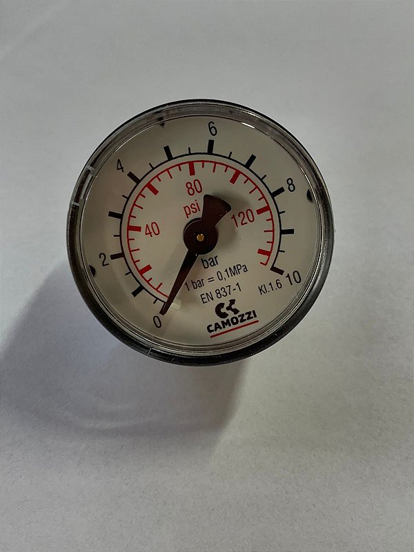 Manometro G1/8 De 0-10 Bar E Diam. 40MM - M043-P10- Rosca T - 70-7801-0005 - Camozzi