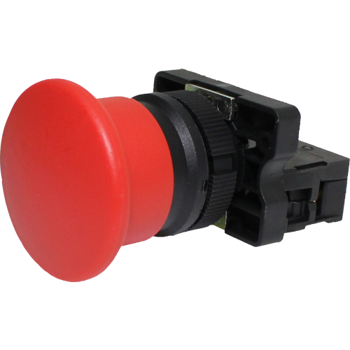 Pulsador Cogumelo 22mm Plástico Vermelho 1NF - P20AMR-R-1B - Metaltex