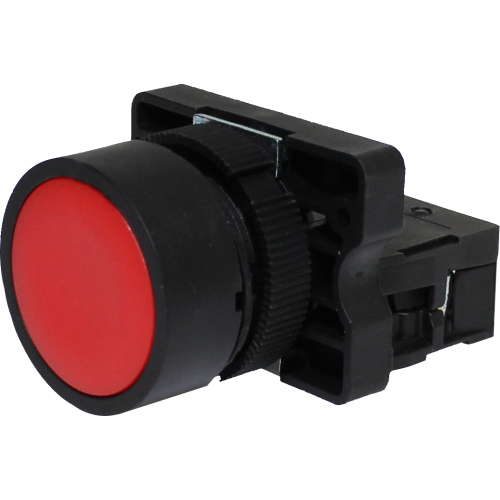 Pulsador Faceado 22mm Plástico Vermelho 1NF - P20AFR-R-1B - Metaltex
