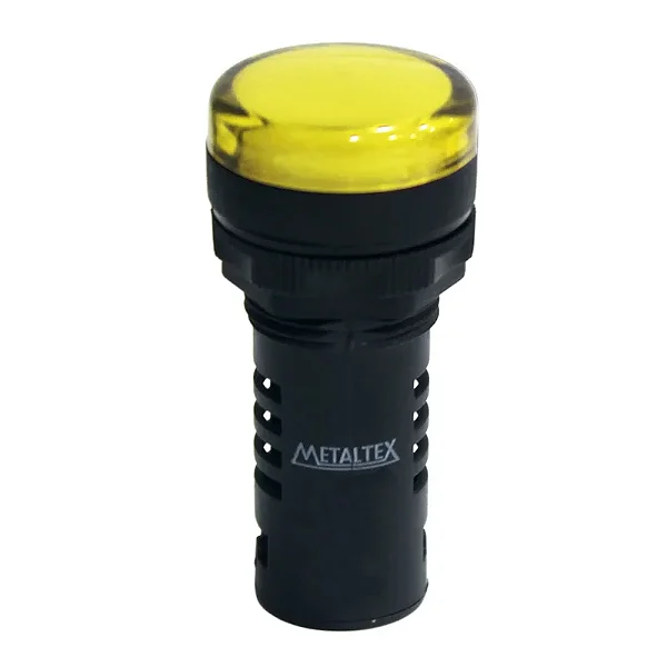 Sinaleiro LED 22mm - 220VCA - Amarelo - L20-AR2-Y - Metaltex