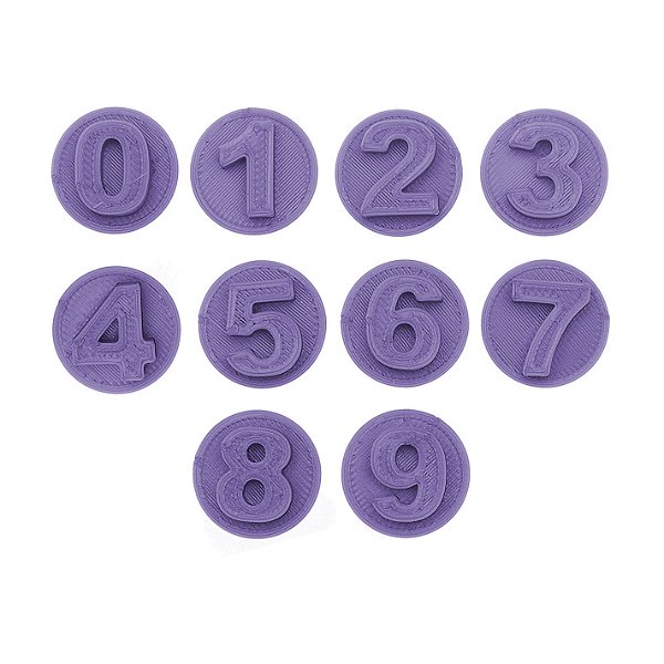 Carimbo 5056 - Marcador Brigadeiro - Números Bastão Flexarte