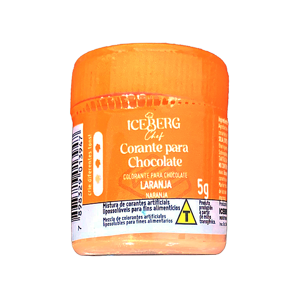 Corante em pó para Chocolate - Laranja - 5g - Iceberg Chef