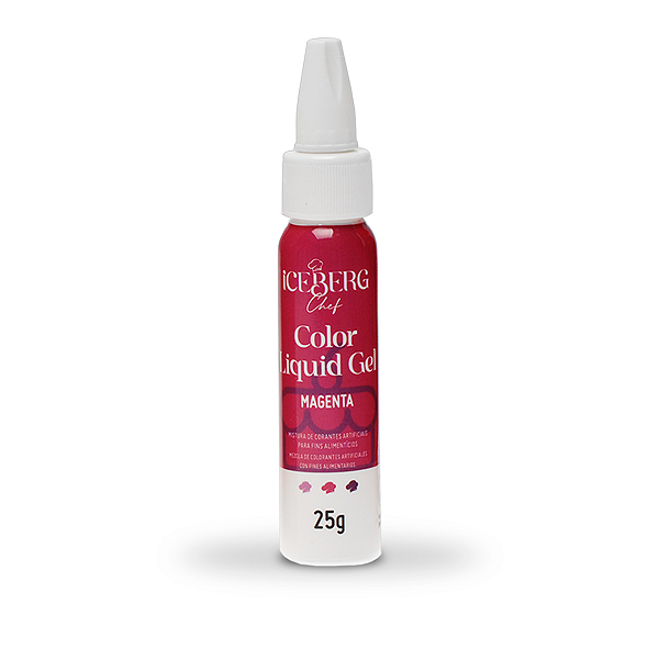 Corante Magenta Liquid Gel 25g Iceberg Chef Original