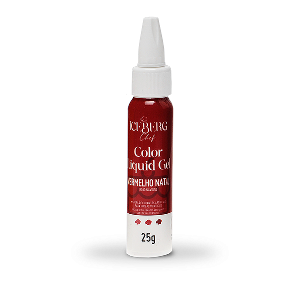 Corante Vermelho Natal Liquid Gel 25g Iceberg Chef Original