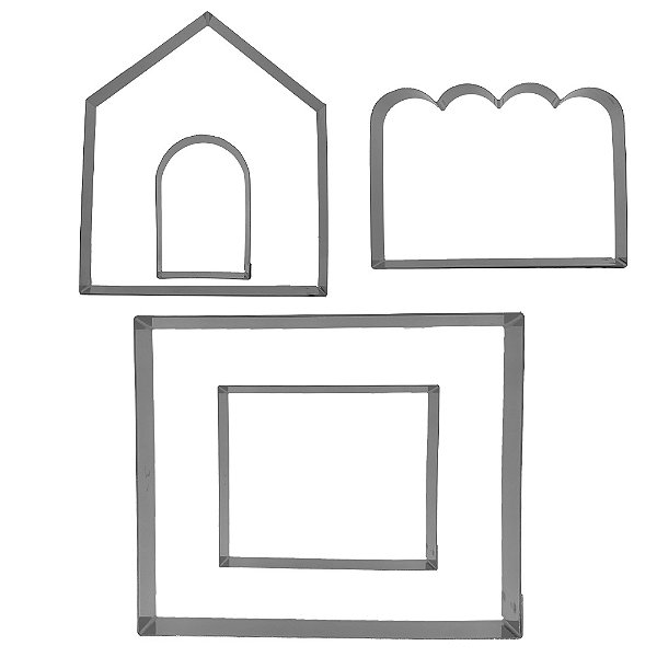 Cortador Casinha de Natal 2 - 3D 243 RR Cortadores - Flexarte