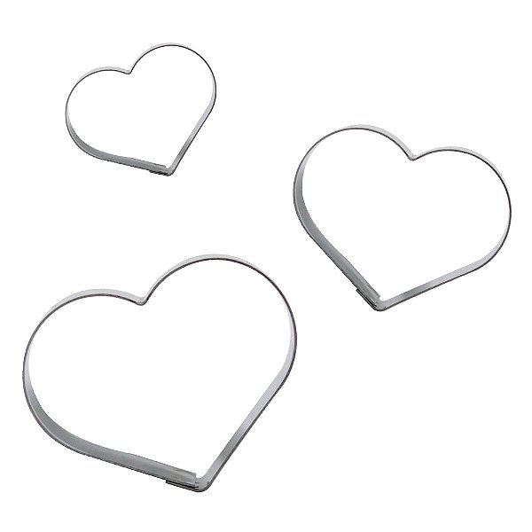 Cortador Kit Mini Coração 3 pçs 017 RR Cortadores - Flexarte