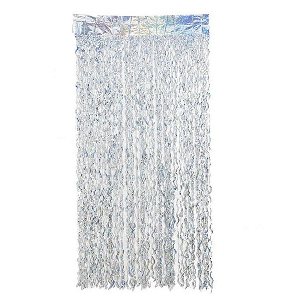 Cortina Holografica Corte Especial Prata 100 Cm X 200 Cm
