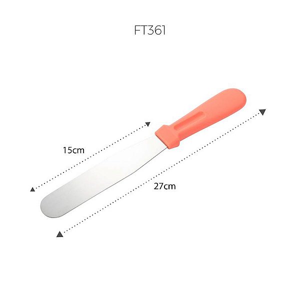 Espatula Reta Inox 27 Cm