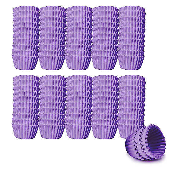 Kit 10 Forminhas Lisa Lilas  - Nº 5