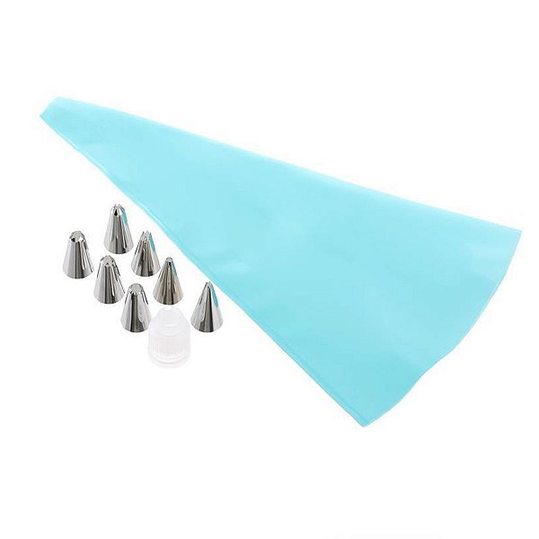 Kit Confeitaria Bicos + Adaptador + Manga