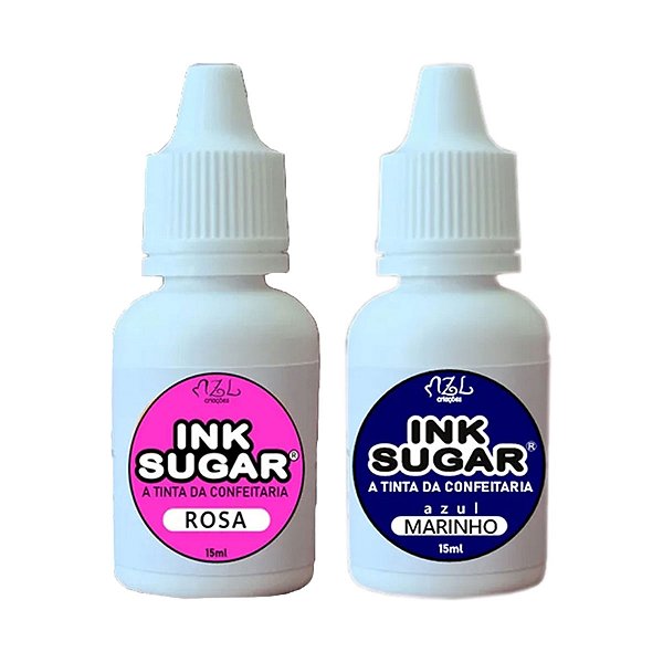 Kit Ink Sugar - 2 Cores (Rosa e Azul Marinho) - 15ml