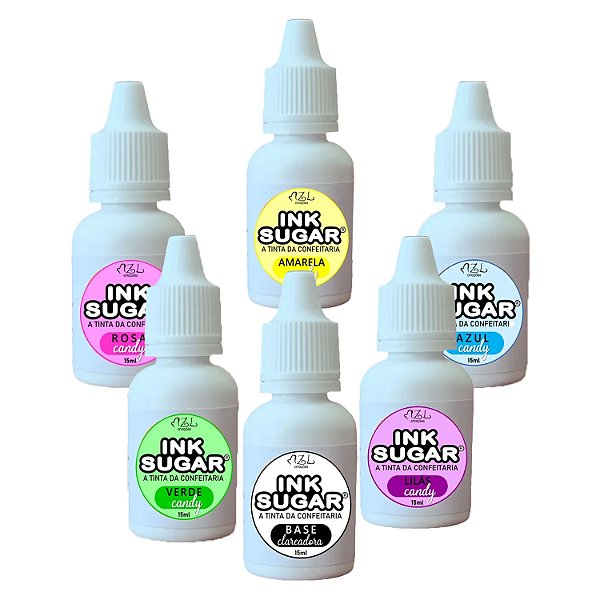 Kit Ink Sugar - KIT 6 Cores Candy - 15ml