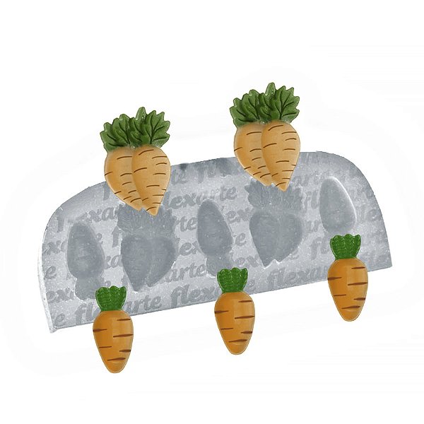 Molde de  Silicone 006 - Quinteto de Cenourinhas