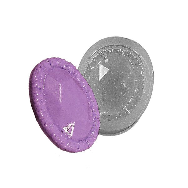 Molde de  Silicone 054 - Pedra oval