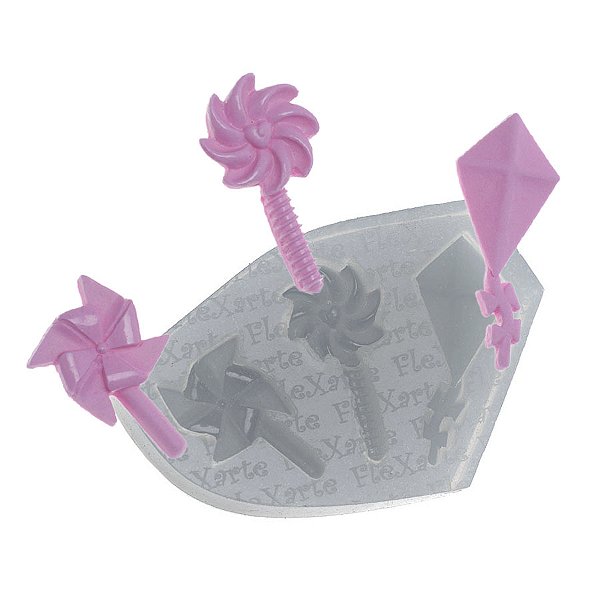 Molde de  Silicone 058 - Cataventos + Pipa