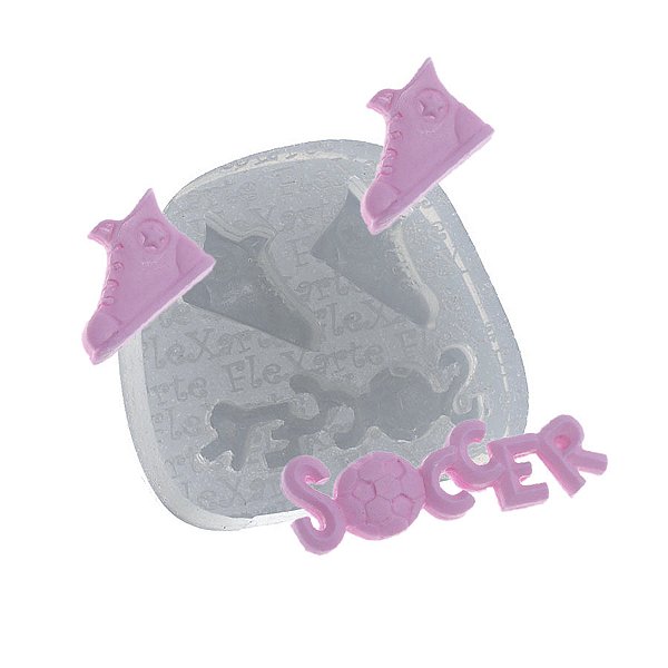 Molde de  Silicone 071 - Par de Tênis + Soccer