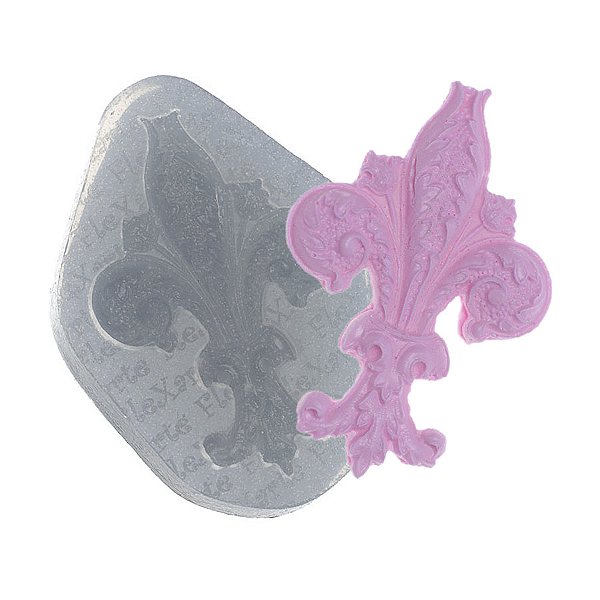 Molde de  Silicone 090 - Flor de Lis Ornamental Média