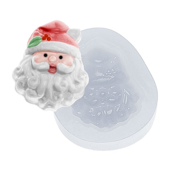 Molde de  Silicone 126 - Papai Noel Rosto 1