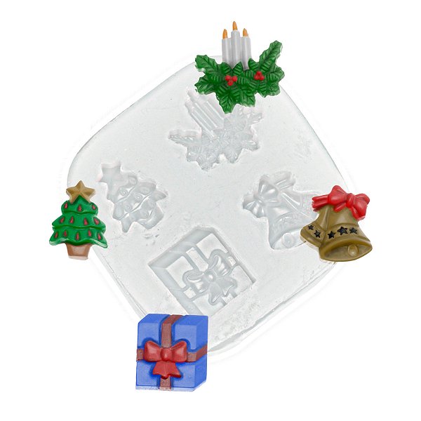 Molde de  Silicone 136 - Quarteto de Natal 1