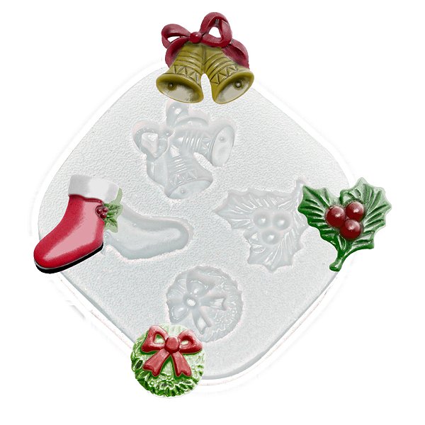 Molde de  Silicone 137 - Quarteto de Natal 2