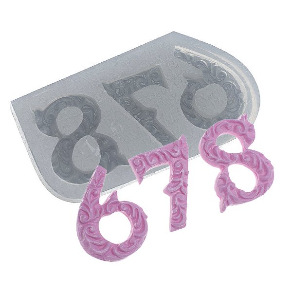 Molde de  Silicone 151 - Números Grandes 6-7-8