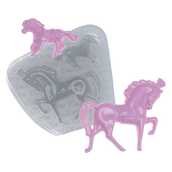 Molde de  Silicone 155 - Cavalo Médio + Cavalinho Pequeno