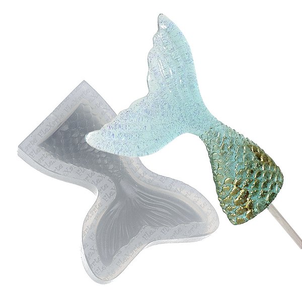 Molde de  Silicone 166 - Pirulito Cauda de Sereia