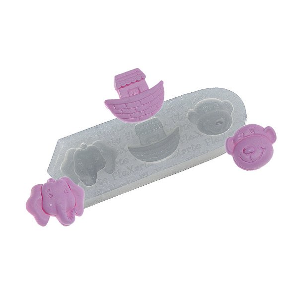 Molde de  Silicone 187 - Safari 1 + Elefante