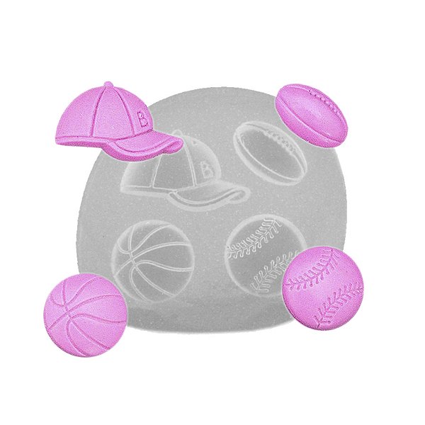 Molde de  Silicone 215 - Bolas & Boné