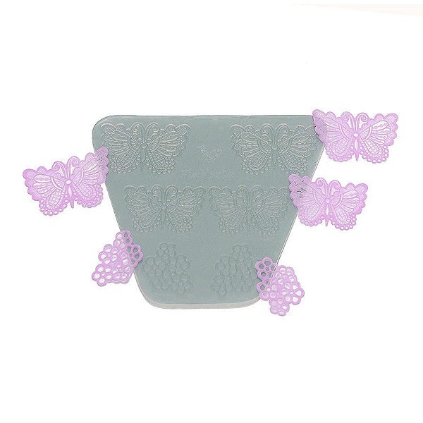 Molde de  Silicone 220 - Renda Borboleta 4's