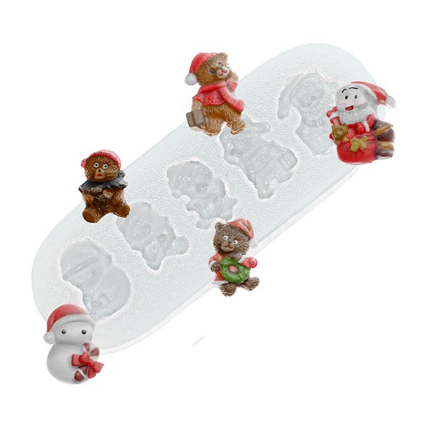 Molde de  Silicone 243 - Quinteto de Natal 1
