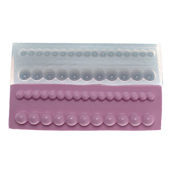 Molde de  Silicone 248 - Dupla de Pérolas Curta