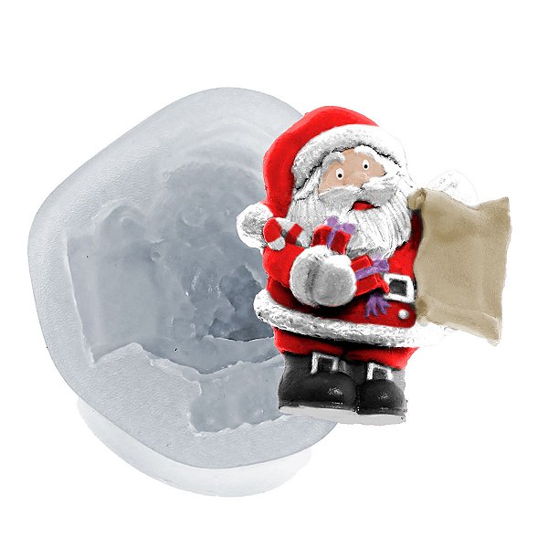 Molde de  Silicone 260 - Papai Noel c/ Pergaminho