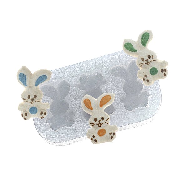 Molde de  Silicone 283 - Trio de Coelhos 1