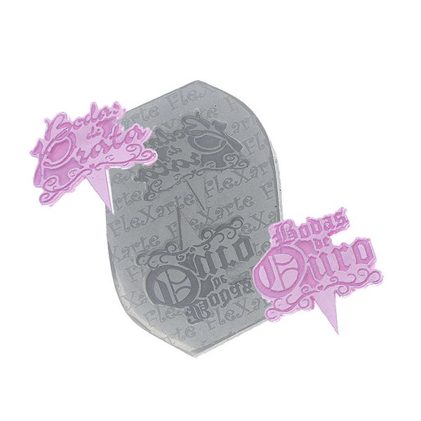 Molde de  Silicone 328 -  Bodas de Ouro & Bodas de Prata