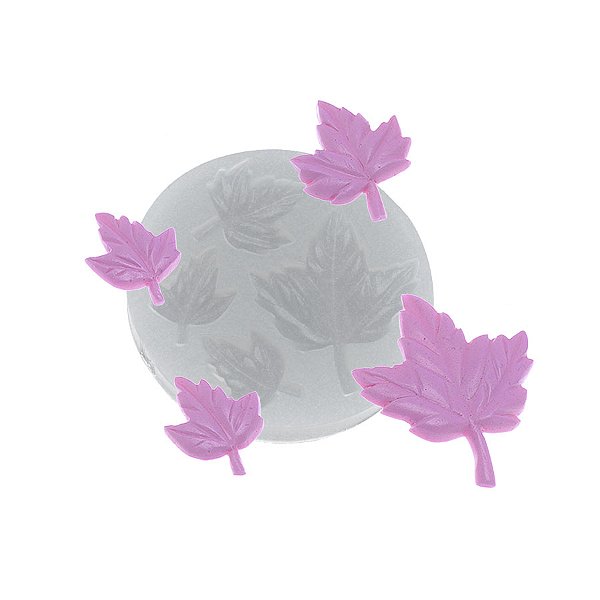 Molde de  Silicone 404 - Quarteto de Folhas