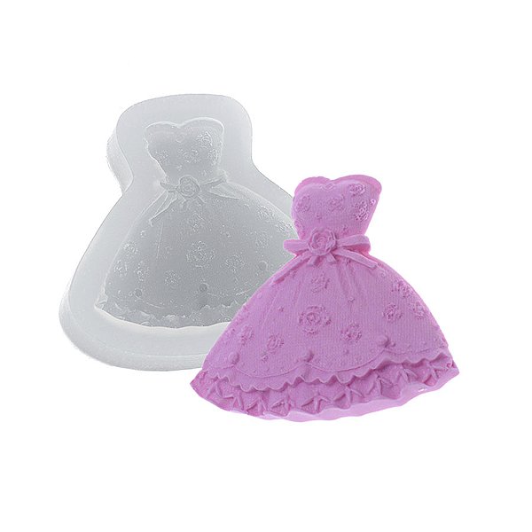 Molde de  Silicone 413 - Vestido de Casamento Grande