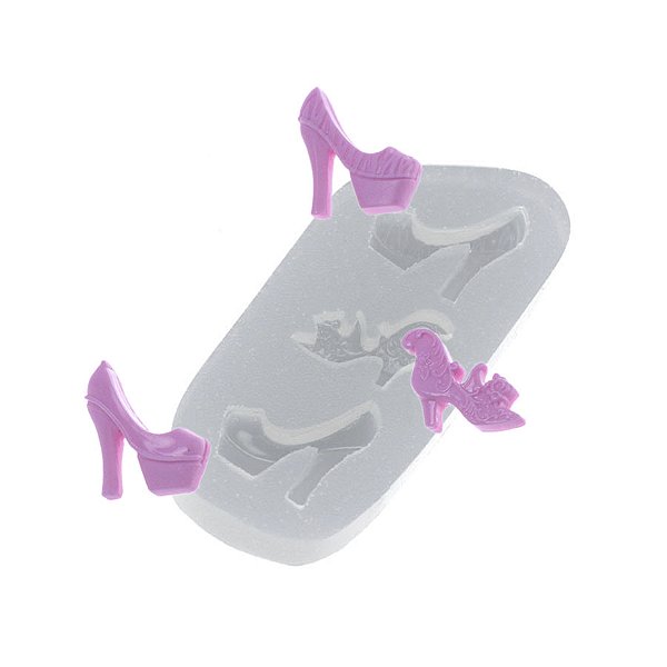 Molde de  Silicone 438 - Trio de Sapatinhos