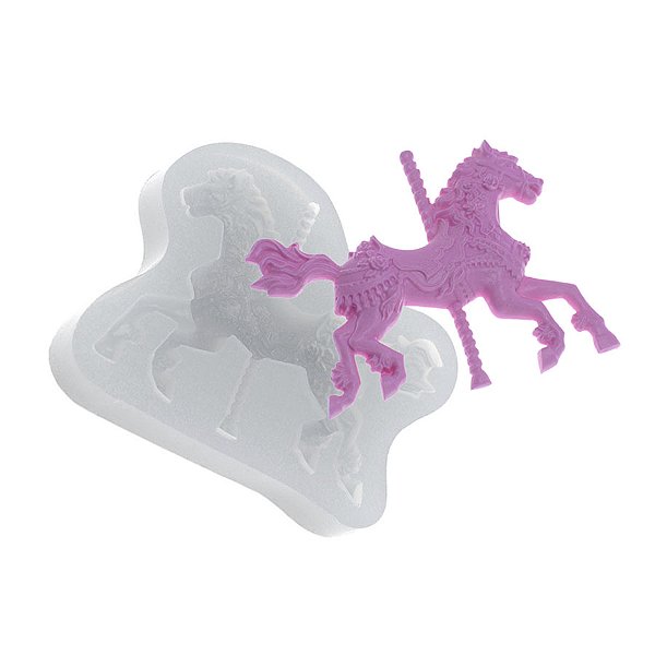 Molde de  Silicone 450 - Cavalo Carrossel Detalhado Gd