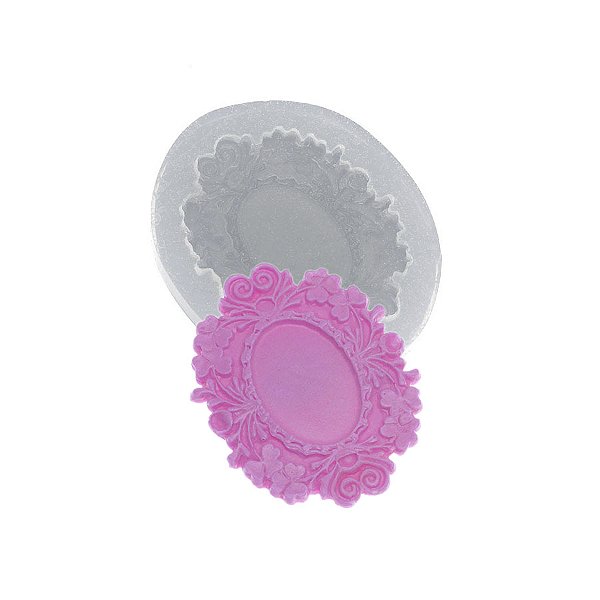 Molde de  Silicone 466 - Moldura Oval Selbach Pq