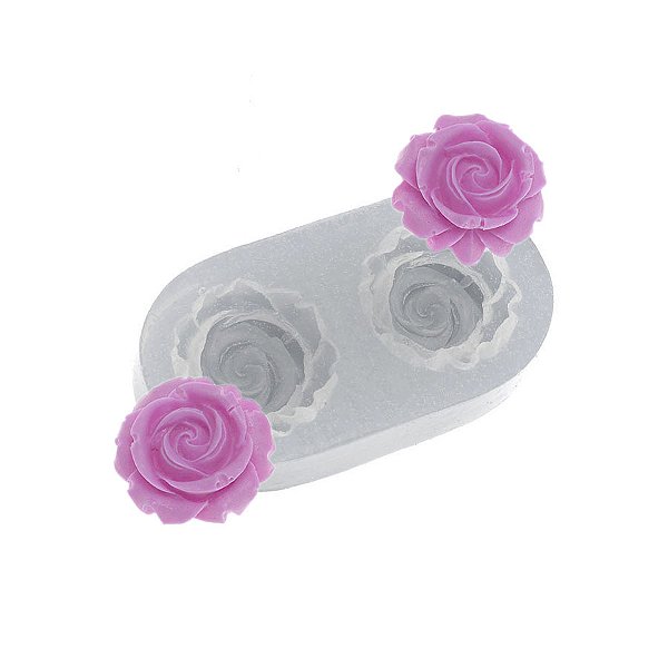 Molde de  Silicone 468 - Par de Rosinhas Amy