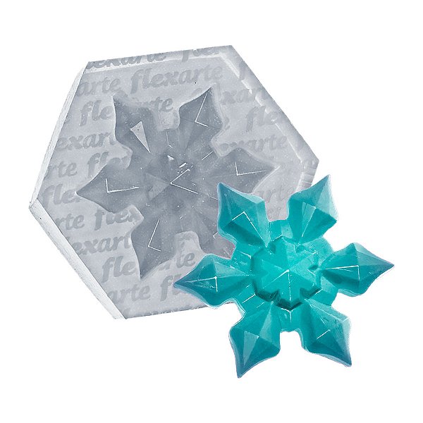 Molde de  Silicone 482 - Floco de Neve Lapidado Farahani