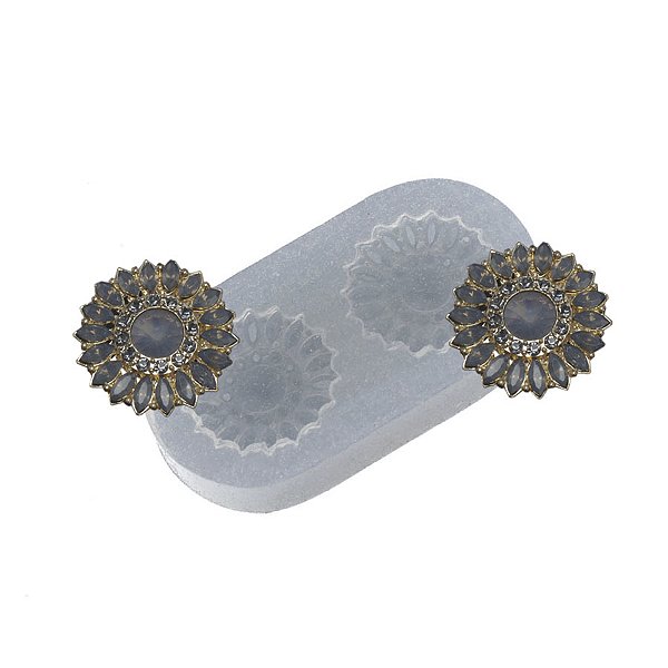 Molde de  Silicone 484 - Jóia Redonda Glam